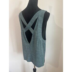 halara green work out tank top size medium womens running Top
